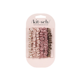 KITSCH Ultra Petite Satin Scrunchies Terracotta