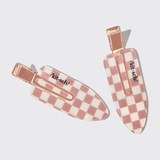 KITSCH XL Creaseless Clips Set Terracotta Checker