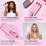 Mermade Hair Pro Mini Waver 25mm Pink