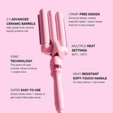 Mermade Hair Pro Mini Waver 25mm Pink
