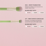 Spectrum Collections Matcha 5 Piece Face Brush Set