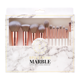 Spectrum Collections White Marble 12 Piece Brush Set
